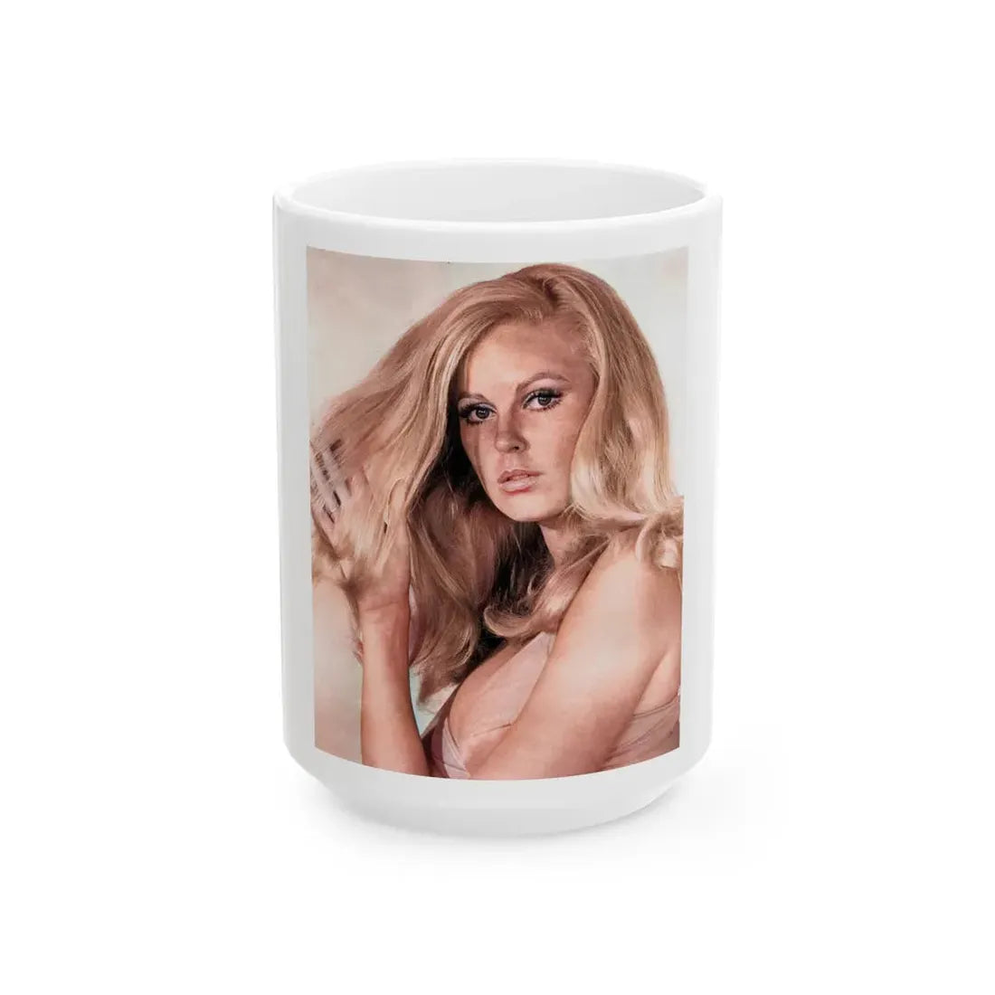 Veronica Carlson #120 (Vintage Female Icon) White Coffee Mug 15oz - Go Mug Yourself