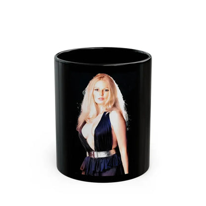 Veronica Carlson #121 (Vintage Female Icon) Black Coffee Mug 11oz - Go Mug Yourself
