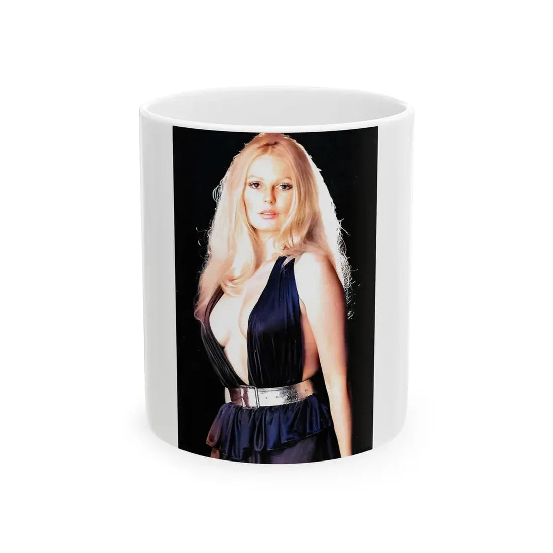 Veronica Carlson #121 (Vintage Female Icon) White Coffee Mug 11oz - Go Mug Yourself