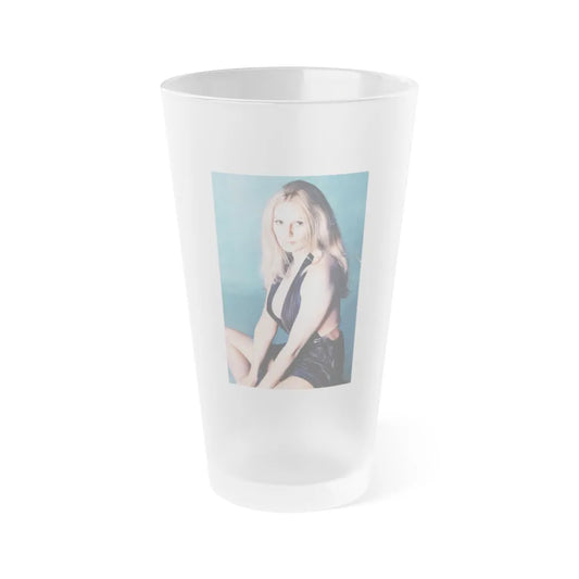 Veronica Carlson #122 (Vintage Female Icon) Frosted Pint Glass 16oz-16oz-Frosted-Go Mug Yourself