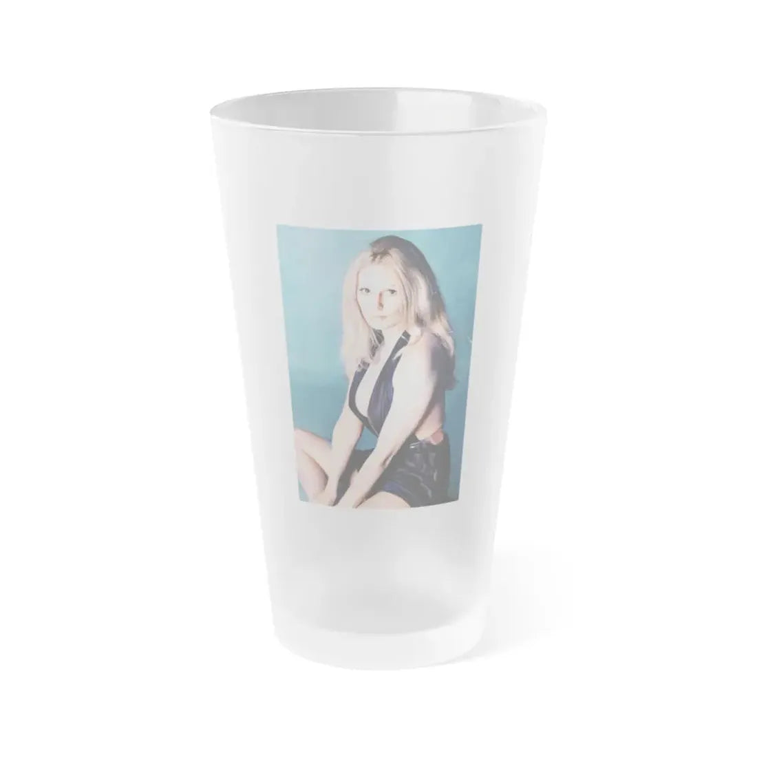 Veronica Carlson #122 (Vintage Female Icon) Frosted Pint Glass 16oz 16oz Frosted - Go Mug Yourself
