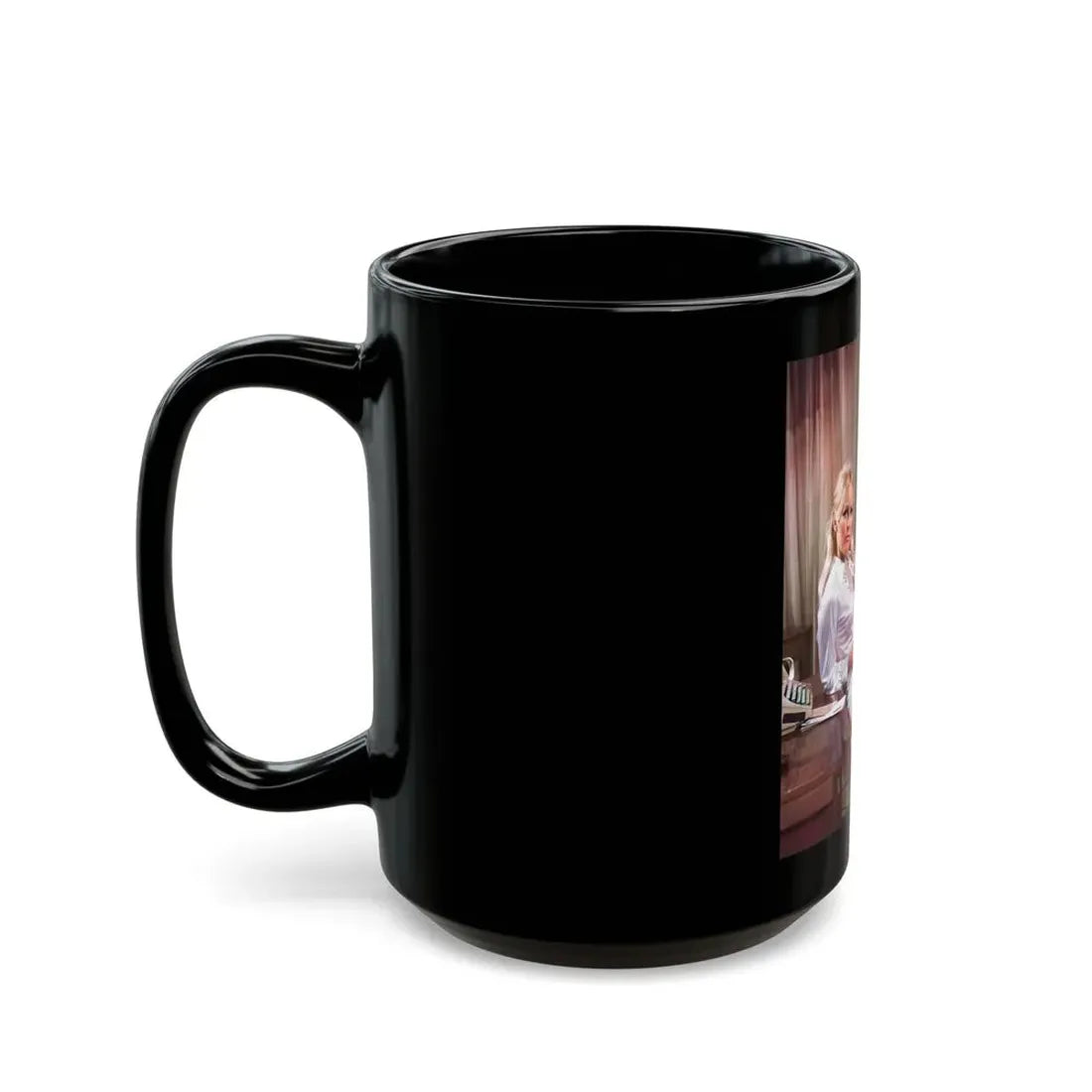 Veronica Carlson #123 (Vintage Female Icon) Black Coffee Mug - Go Mug Yourself