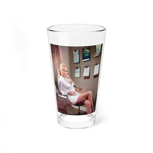 Veronica Carlson #123 (Vintage Female Icon) Pint Glass 16oz 16oz - Go Mug Yourself