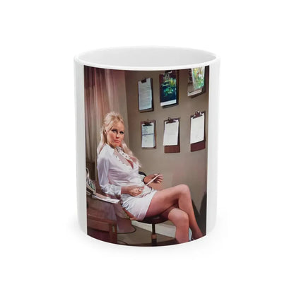 Veronica Carlson #123 (Vintage Female Icon) White Coffee Mug 11oz - Go Mug Yourself