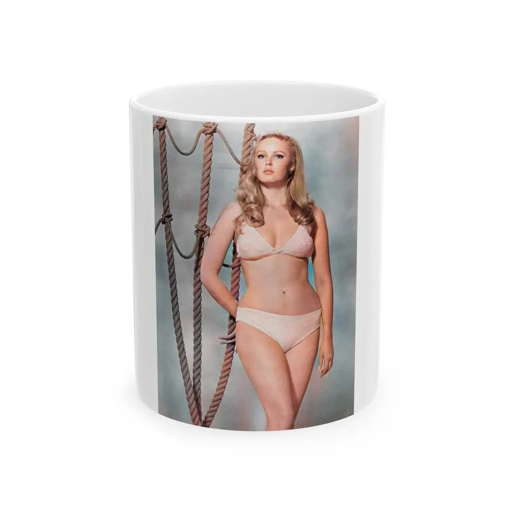 Veronica Carlson #124 (Vintage Female Icon) White Coffee Mug-11oz-Go Mug Yourself