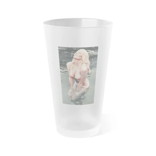 Veronica Carlson #125 (Vintage Female Icon) Frosted Pint Glass 16oz 16oz Frosted - Go Mug Yourself