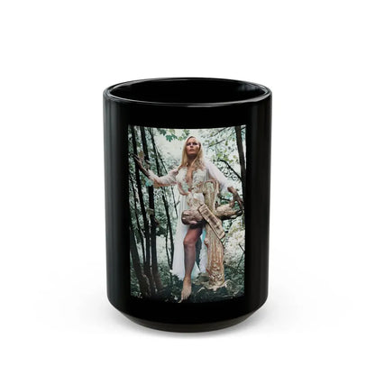 Veronica Carlson #127 (Vintage Female Icon) Black Coffee Mug 15oz - Go Mug Yourself