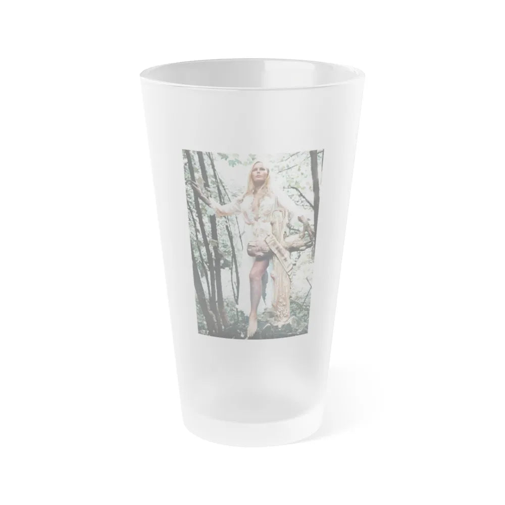 Veronica Carlson #127 (Vintage Female Icon) Frosted Pint Glass 16oz-16oz-Frosted-Go Mug Yourself