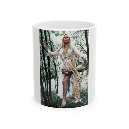 Veronica Carlson #127 (Vintage Female Icon) White Coffee Mug-11oz-Go Mug Yourself