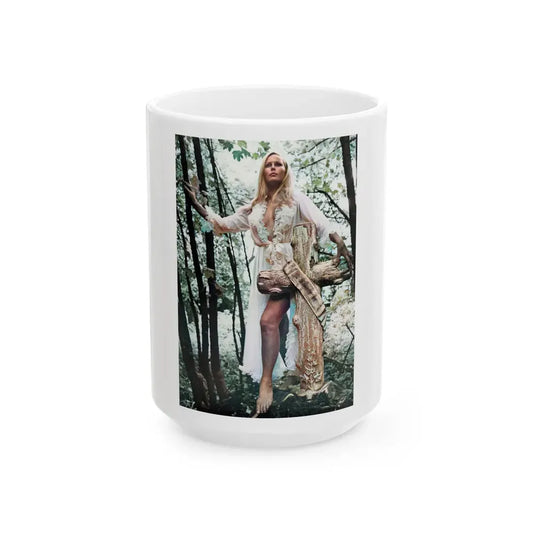 Veronica Carlson #127 (Vintage Female Icon) White Coffee Mug 15oz - Go Mug Yourself