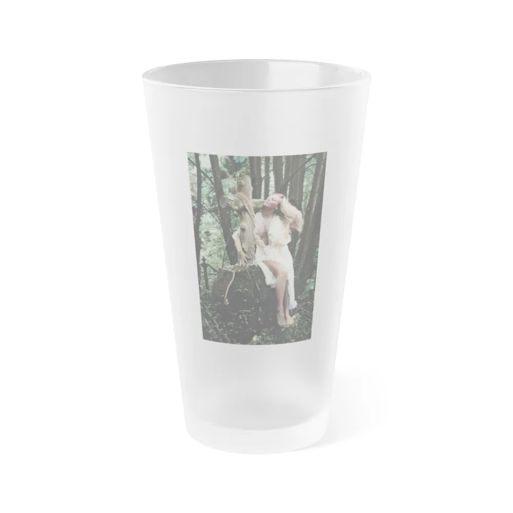 Veronica Carlson #128 (Vintage Female Icon) Frosted Pint Glass 16oz-16oz-Frosted-Go Mug Yourself