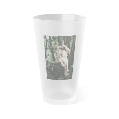 Veronica Carlson #128 (Vintage Female Icon) Frosted Pint Glass 16oz 16oz Frosted - Go Mug Yourself