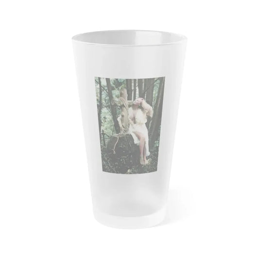 Veronica Carlson #128 (Vintage Female Icon) Frosted Pint Glass 16oz 16oz Frosted - Go Mug Yourself