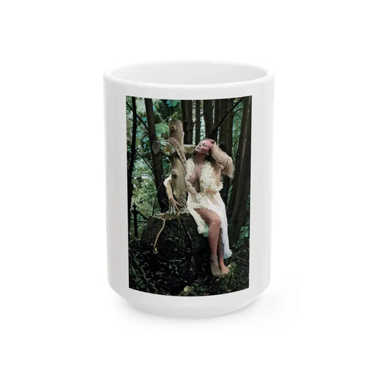 Veronica Carlson #128 (Vintage Female Icon) White Coffee Mug 15oz - Go Mug Yourself