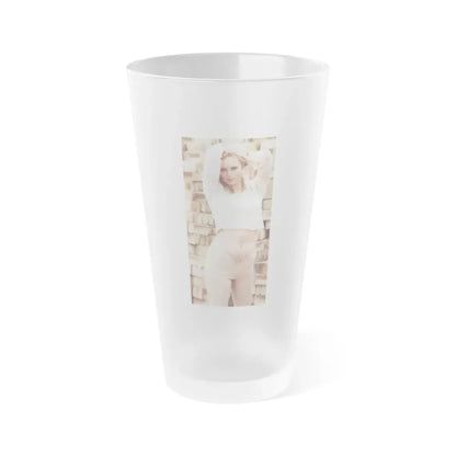 Veronica Carlson #129 (Vintage Female Icon) Frosted Pint Glass 16oz 16oz Frosted - Go Mug Yourself
