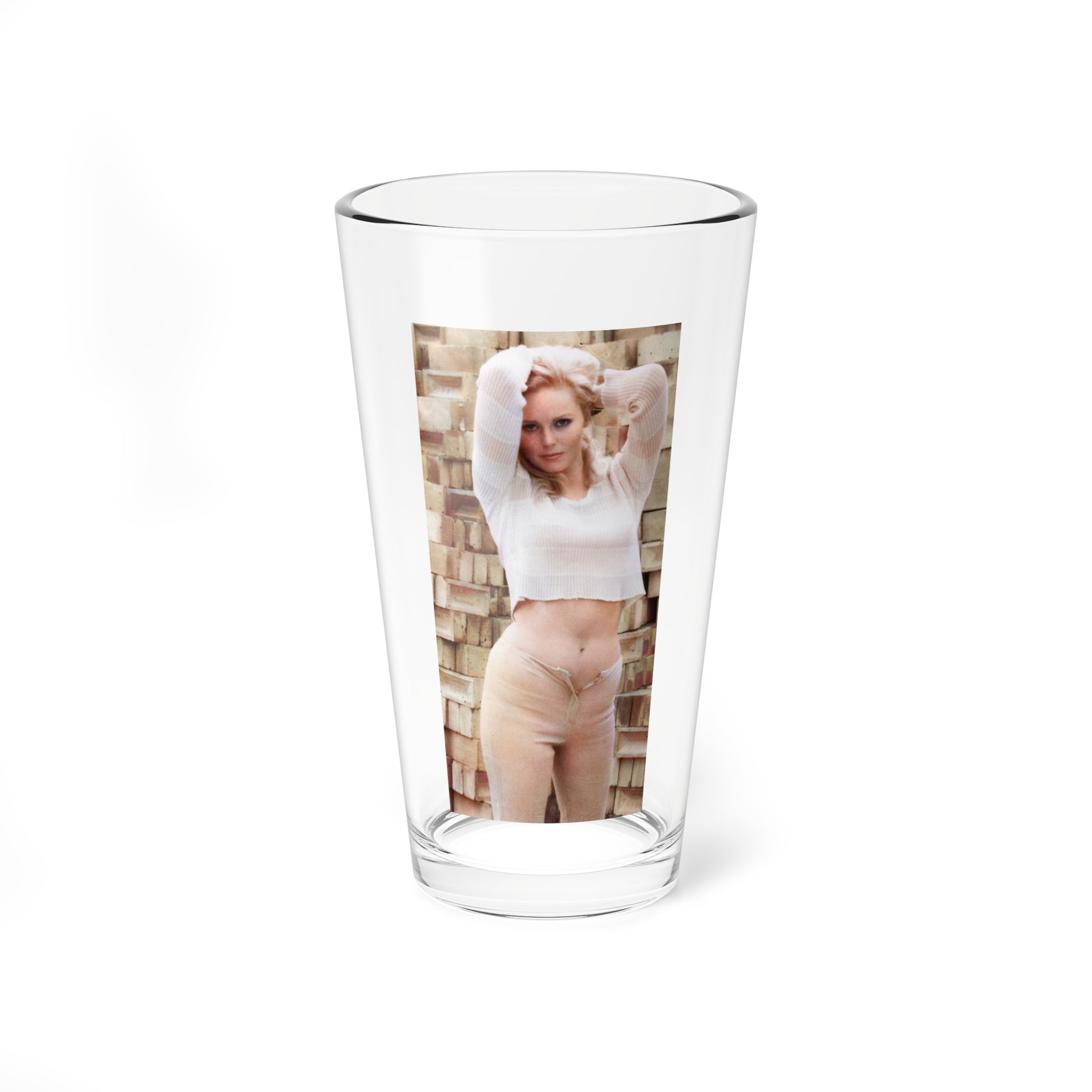 Veronica Carlson #129 (Vintage Female Icon) Pint Glass 16oz-16oz-Go Mug Yourself