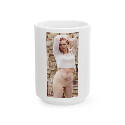 Veronica Carlson #129 (Vintage Female Icon) White Coffee Mug-15oz-Go Mug Yourself