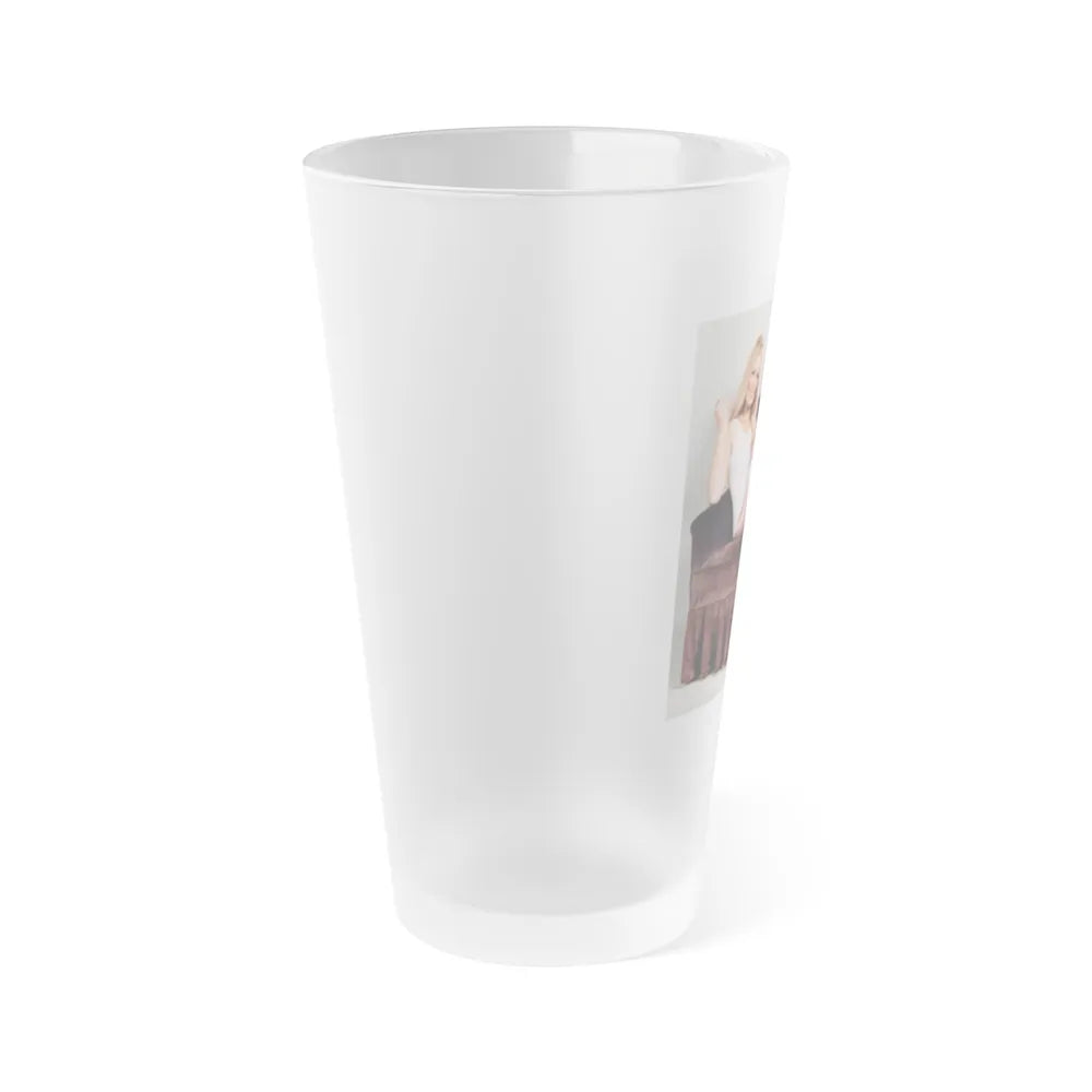 Veronica Carlson #130 (Vintage Female Icon) Frosted Pint Glass 16oz-Go Mug Yourself