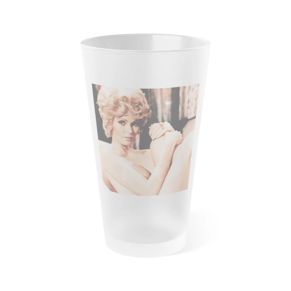 Veronica Carlson #131 (Vintage Female Icon) Frosted Pint Glass 16oz-16oz-Frosted-Go Mug Yourself