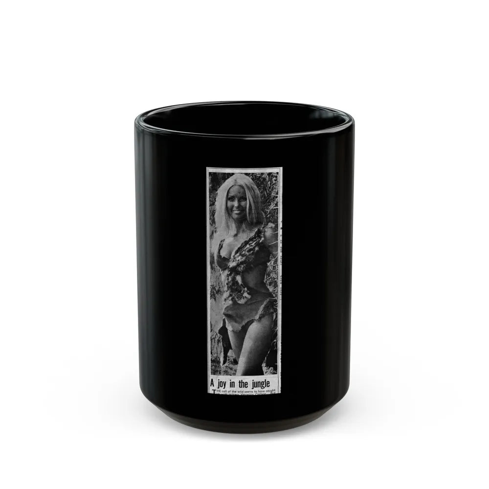 Veronica Carlson #133 (Vintage Female Icon) Black Coffee Mug-15oz-Go Mug Yourself