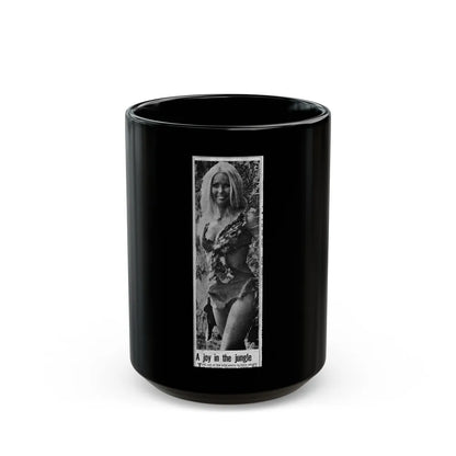 Veronica Carlson #133 (Vintage Female Icon) Black Coffee Mug-15oz-Go Mug Yourself