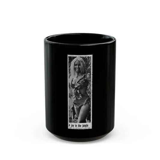 Veronica Carlson #133 (Vintage Female Icon) Black Coffee Mug 15oz - Go Mug Yourself