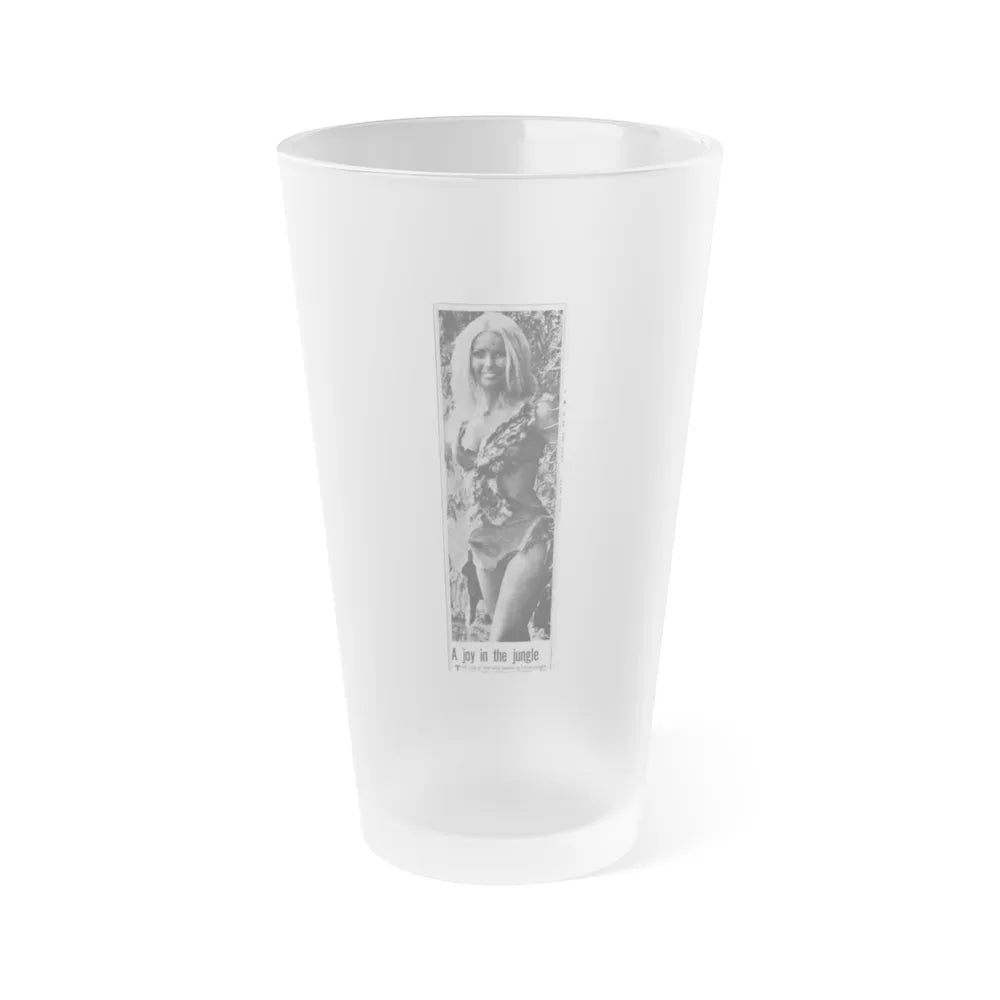 Veronica Carlson #133 (Vintage Female Icon) Frosted Pint Glass 16oz-16oz-Frosted-Go Mug Yourself