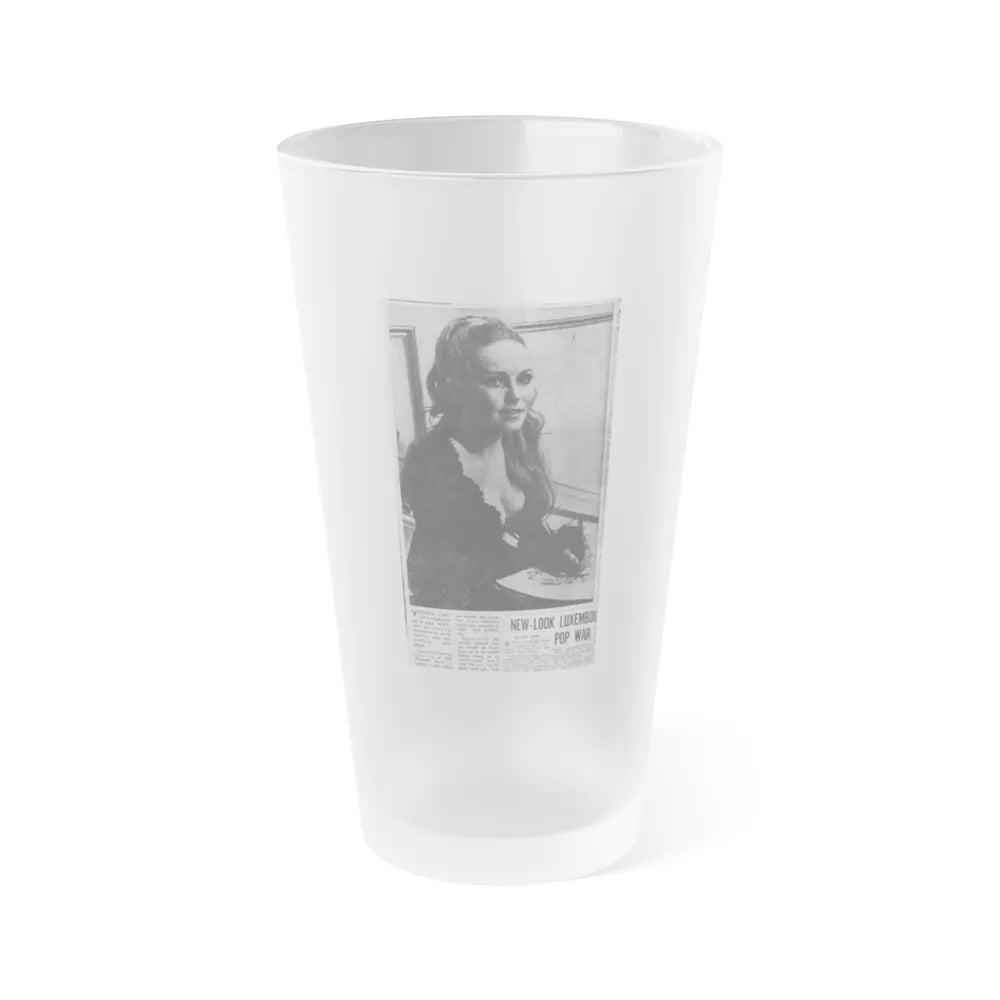 Veronica Carlson #134 (Vintage Female Icon) Frosted Pint Glass 16oz-16oz-Frosted-Go Mug Yourself