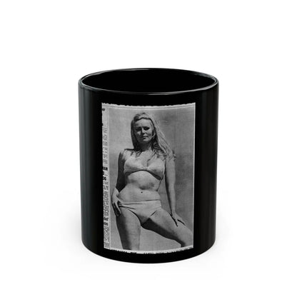 Veronica Carlson #135 (Vintage Female Icon) Black Coffee Mug-11oz-Go Mug Yourself