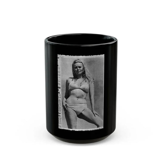 Veronica Carlson #135 (Vintage Female Icon) Black Coffee Mug 15oz - Go Mug Yourself