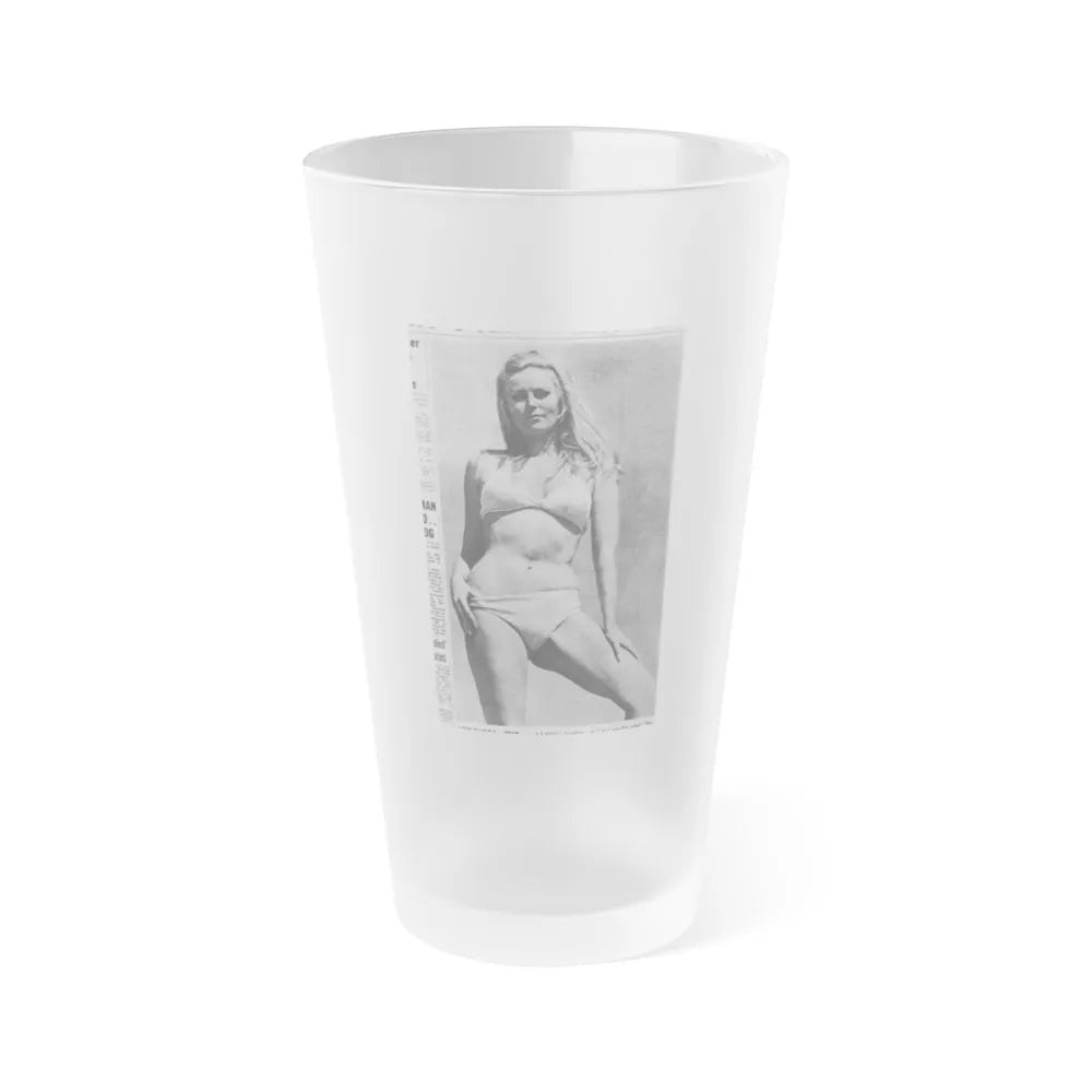 Veronica Carlson #135 (Vintage Female Icon) Frosted Pint Glass 16oz-16oz-Frosted-Go Mug Yourself