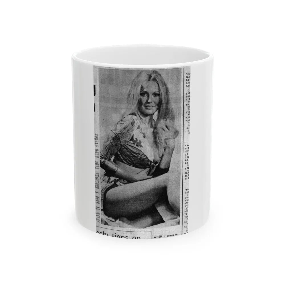 Veronica Carlson #138 (Vintage Female Icon) White Coffee Mug-11oz-Go Mug Yourself