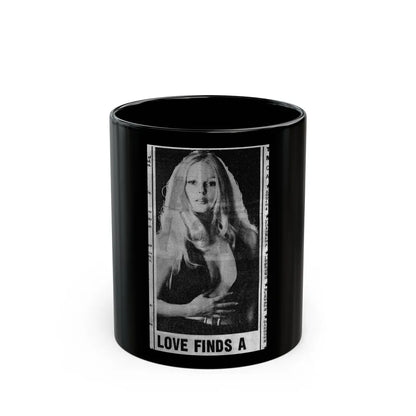 Veronica Carlson #140 (Vintage Female Icon) Black Coffee Mug-11oz-Go Mug Yourself