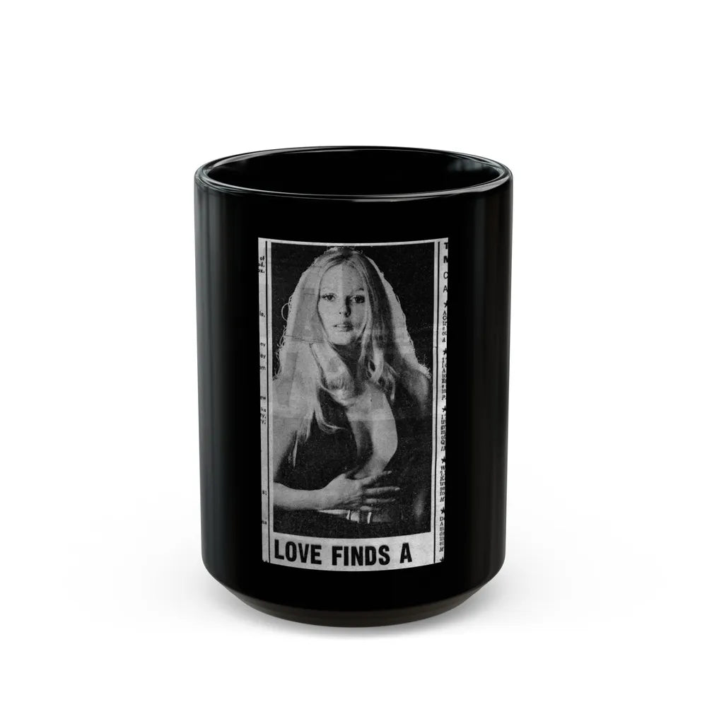 Veronica Carlson #140 (Vintage Female Icon) Black Coffee Mug-15oz-Go Mug Yourself