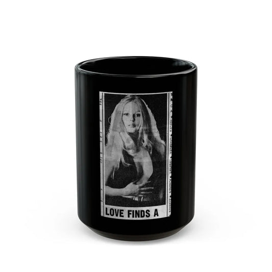 Veronica Carlson #140 (Vintage Female Icon) Black Coffee Mug-15oz-Go Mug Yourself