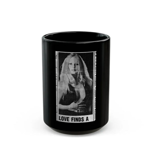 Veronica Carlson #140 (Vintage Female Icon) Black Coffee Mug 15oz - Go Mug Yourself