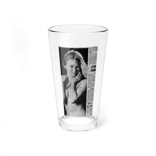 Veronica Carlson #141 (Vintage Female Icon) Pint Glass 16oz 16oz - Go Mug Yourself