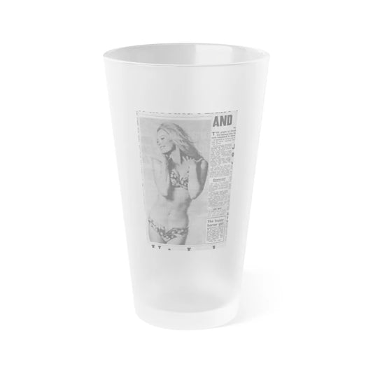 Veronica Carlson #142 (Vintage Female Icon) Frosted Pint Glass 16oz-16oz-Frosted-Go Mug Yourself