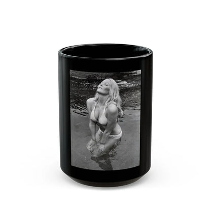 Veronica Carlson #20 (Vintage Female Icon) Black Coffee Mug-15oz-Go Mug Yourself