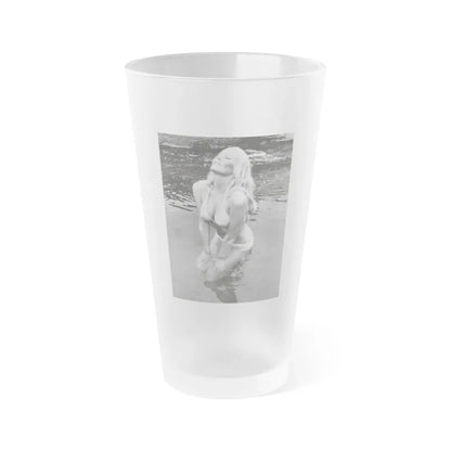 Veronica Carlson #20 (Vintage Female Icon) Frosted Pint Glass 16oz 16oz Frosted - Go Mug Yourself