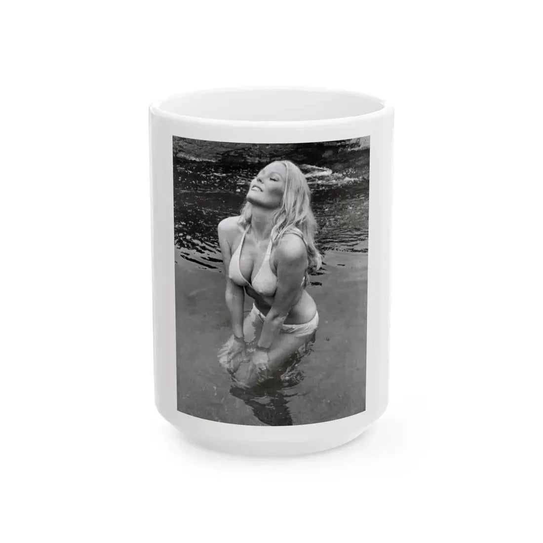 Veronica Carlson #20 (Vintage Female Icon) White Coffee Mug 15oz - Go Mug Yourself