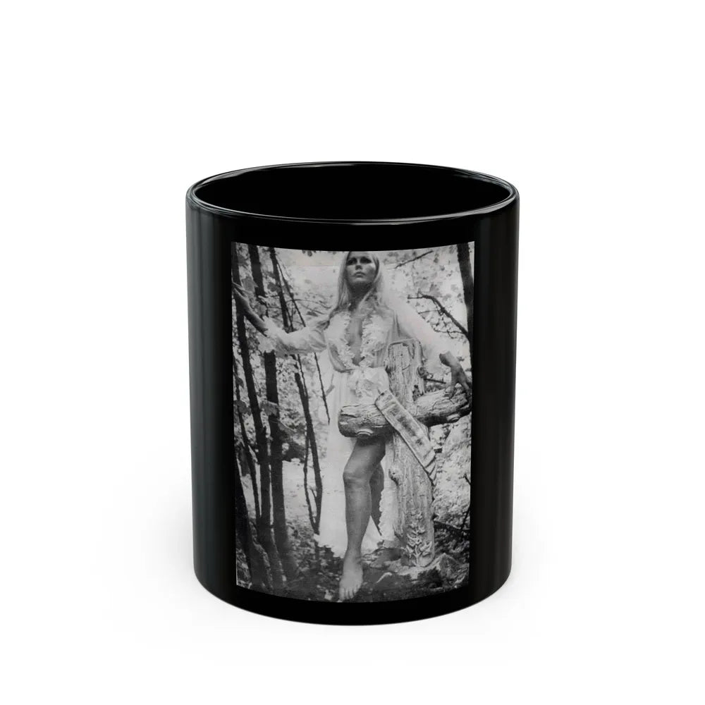 Veronica Carlson #22 (Vintage Female Icon) Black Coffee Mug-11oz-Go Mug Yourself