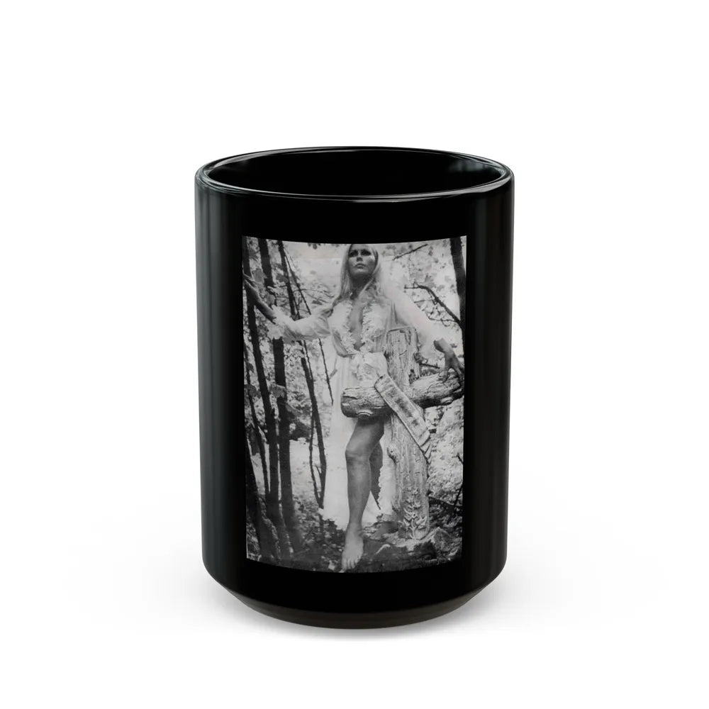 Veronica Carlson #22 (Vintage Female Icon) Black Coffee Mug-15oz-Go Mug Yourself