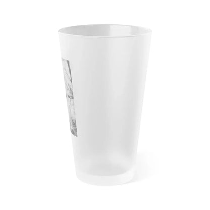 Veronica Carlson #22 (Vintage Female Icon) Frosted Pint Glass 16oz - Go Mug Yourself