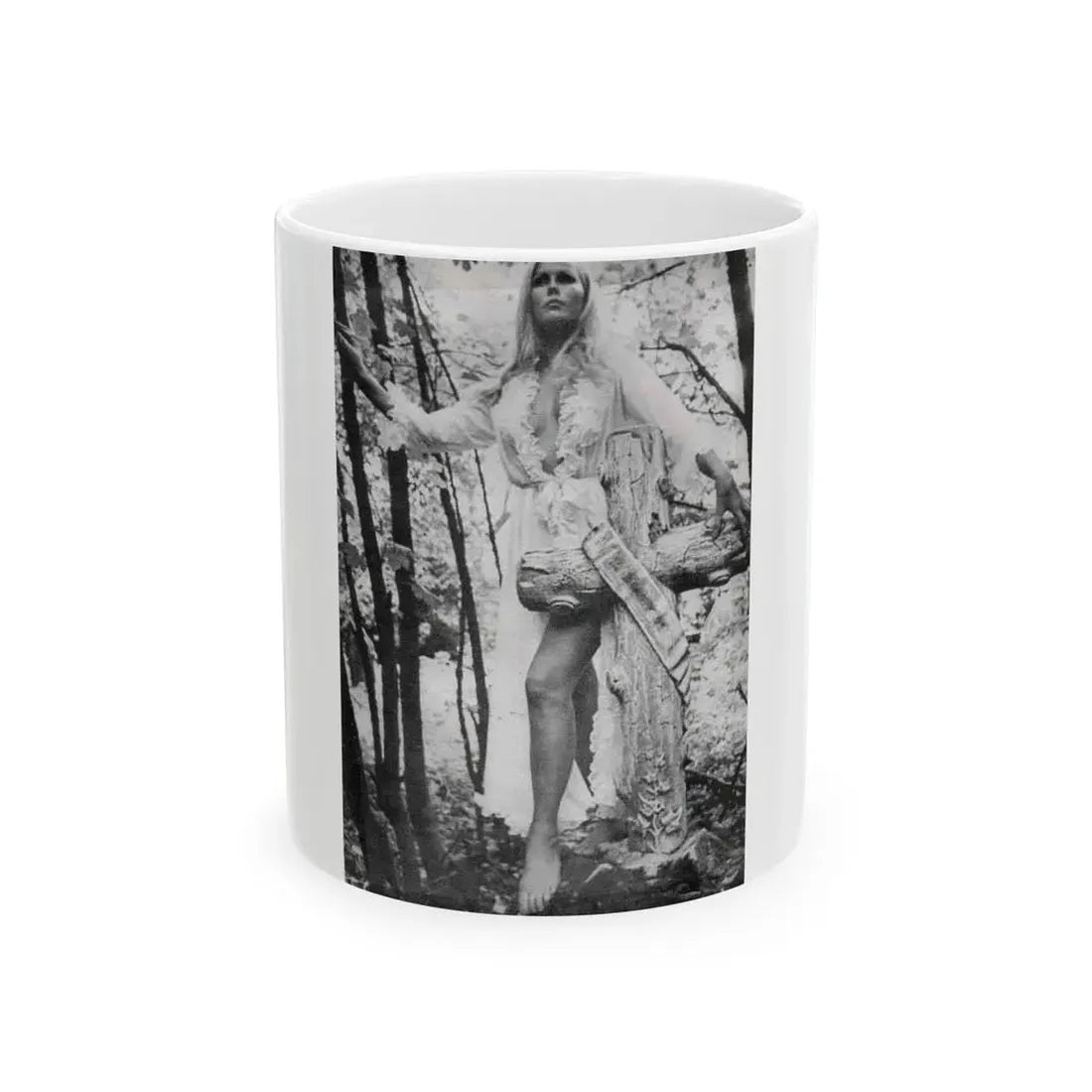 Veronica Carlson #22 (Vintage Female Icon) White Coffee Mug 11oz - Go Mug Yourself