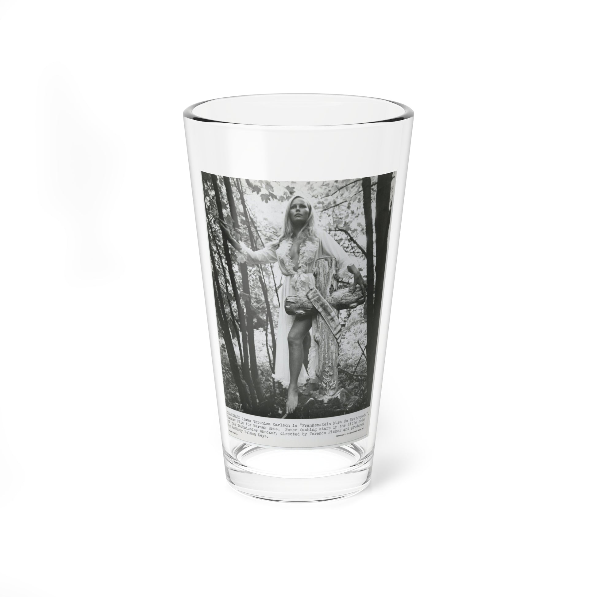 Veronica Carlson #221 (Vintage Female Icon) Pint Glass 16oz-16oz-Go Mug Yourself