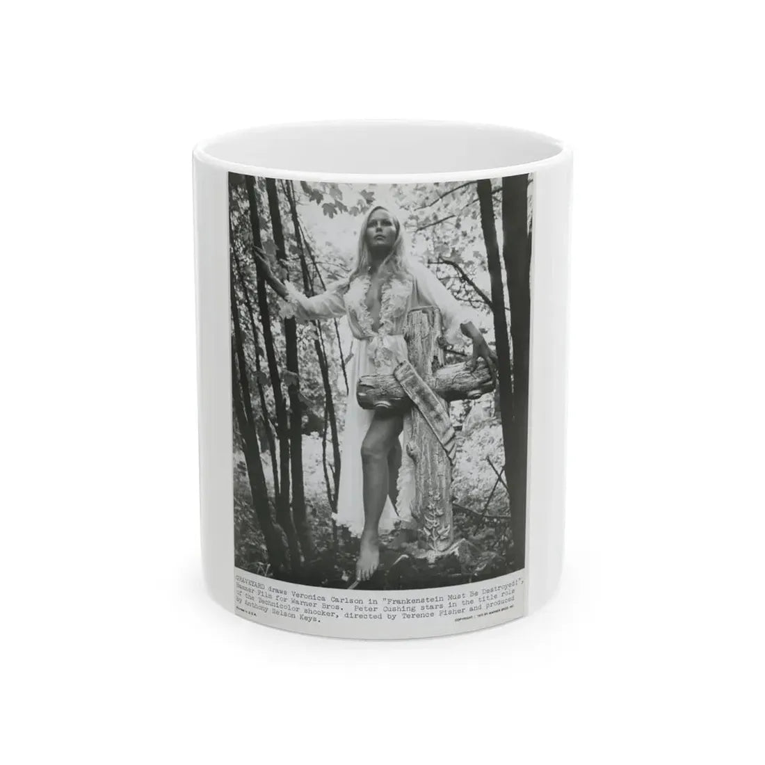 Veronica Carlson #221 (Vintage Female Icon) White Coffee Mug 11oz - Go Mug Yourself
