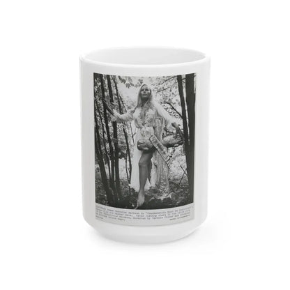 Veronica Carlson #221 (Vintage Female Icon) White Coffee Mug 15oz - Go Mug Yourself