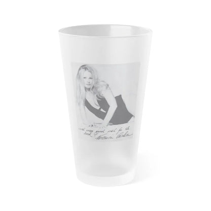 Veronica Carlson #39 (Vintage Female Icon) Frosted Pint Glass 16oz-16oz-Frosted-Go Mug Yourself