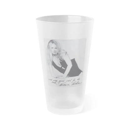 Veronica Carlson #39 (Vintage Female Icon) Frosted Pint Glass 16oz 16oz Frosted - Go Mug Yourself